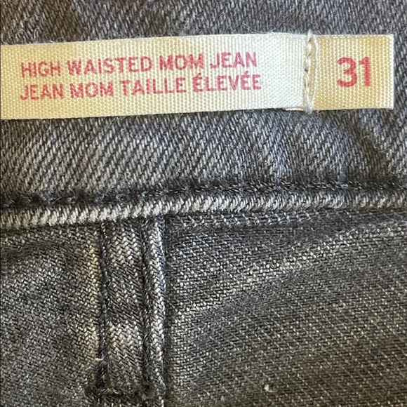 Levi’s 31 Washed Black High Waisted Mom Jeans 90s Tapered - Picture 8 of 10